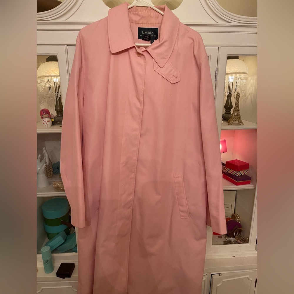Cute pink trench coat
